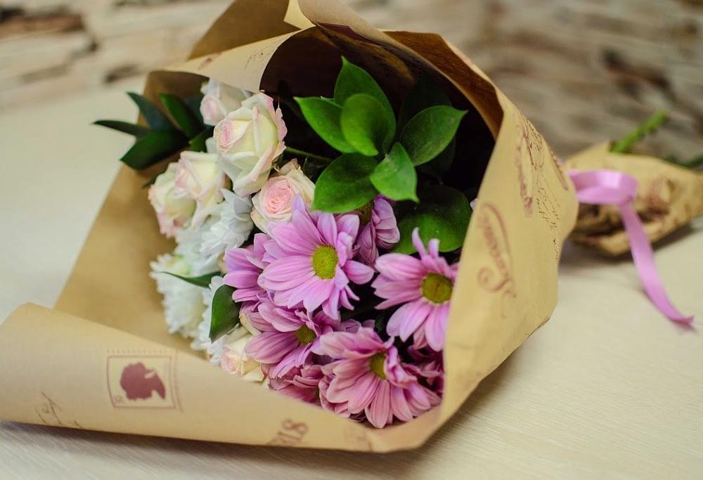 Букет цветов из: Розы и Хризантемы в городе Учалы