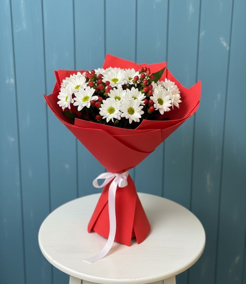 Букет цветов из: Хризантемы в городе Учалы