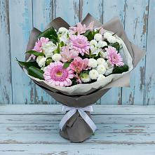 Букет цветов из:  Герберы, Альстромерии и Хризантемы #REPLACE_PRED# городе Учалы