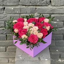 Цветочная композиция из Розы в коробке в городе Учалы