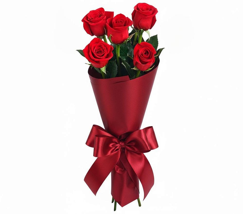 Букет 5 Красных роз Эдлесс Лав в городе Учалы