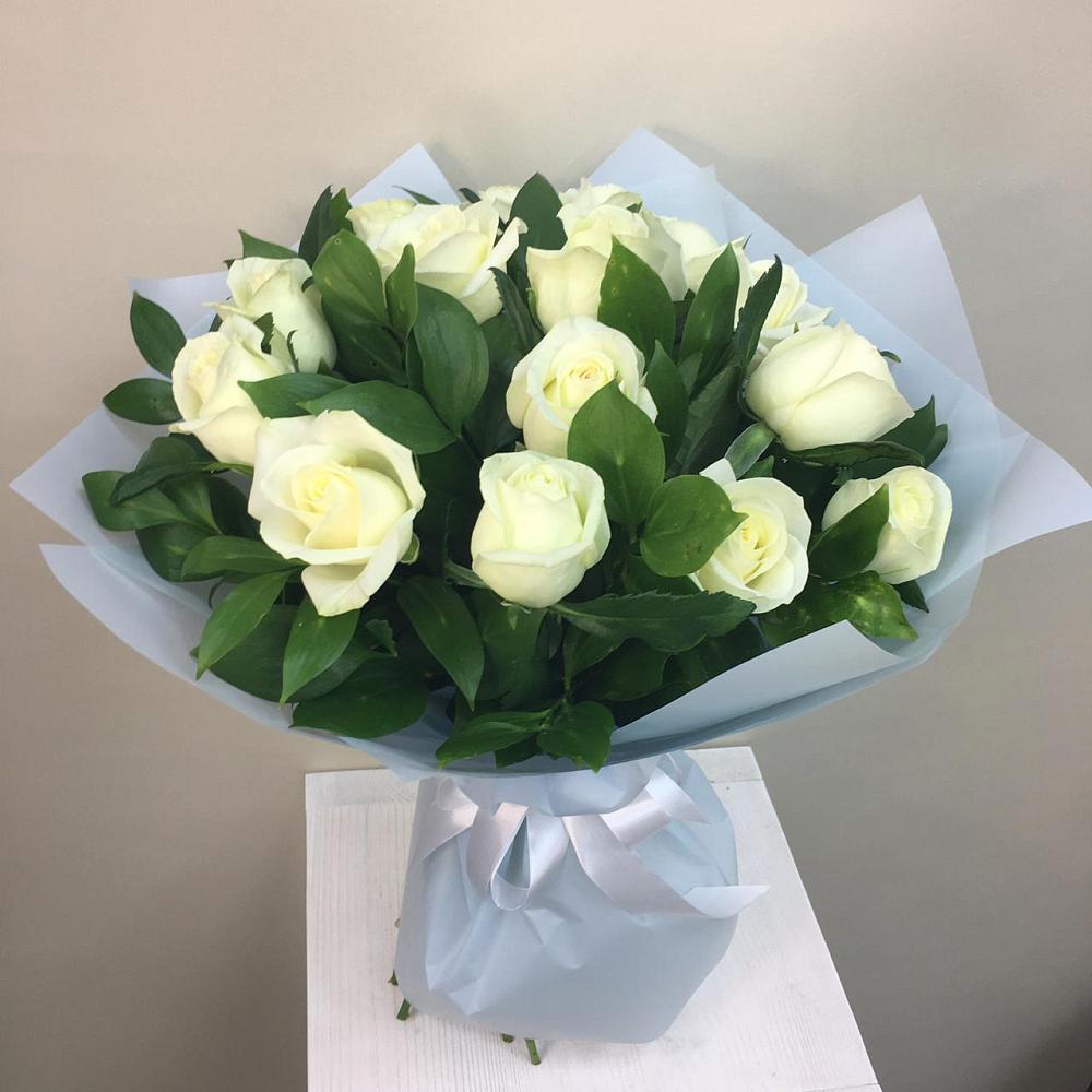 Букет 15 Белых роз Проуд в городе Учалы
