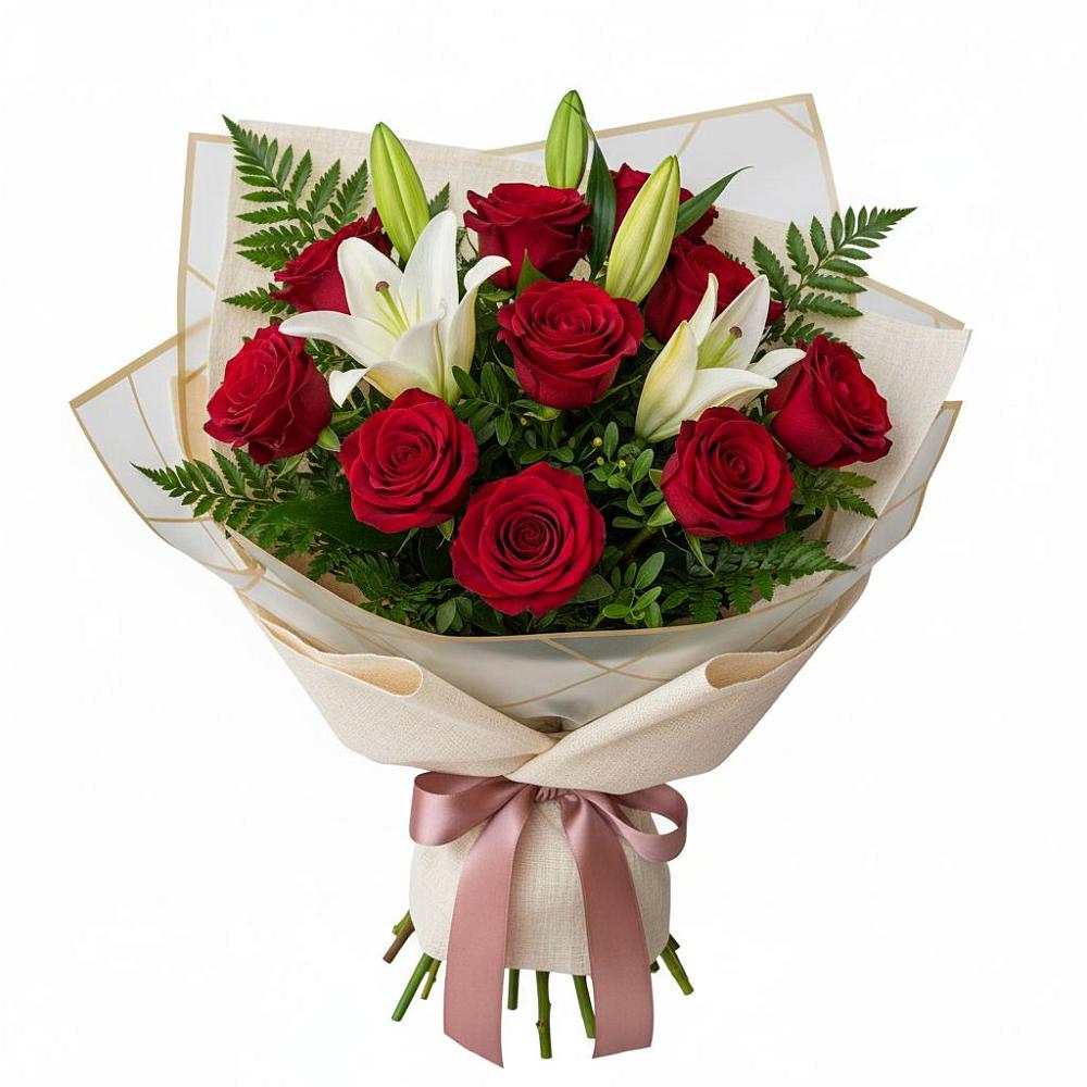 Букет цветов из: Лилии и Розы в городе Учалы