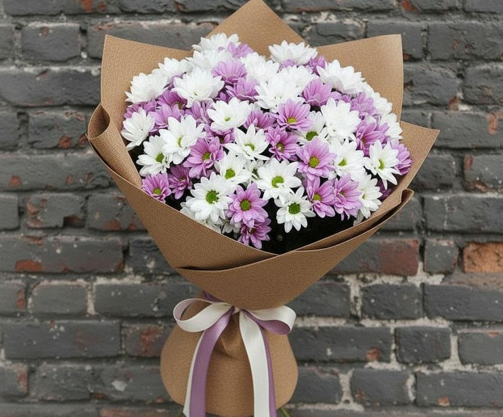 Букет цветов из: Хризантемы в городе Учалы