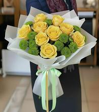 Букет цветов из:  Хризантемы и Розы в городе Учалы