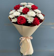 Букет цветов из:  Розы и Хризантемы в городе Учалы