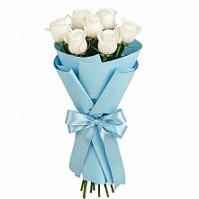 Букет 7 белых роз Проуд в городе Учалы