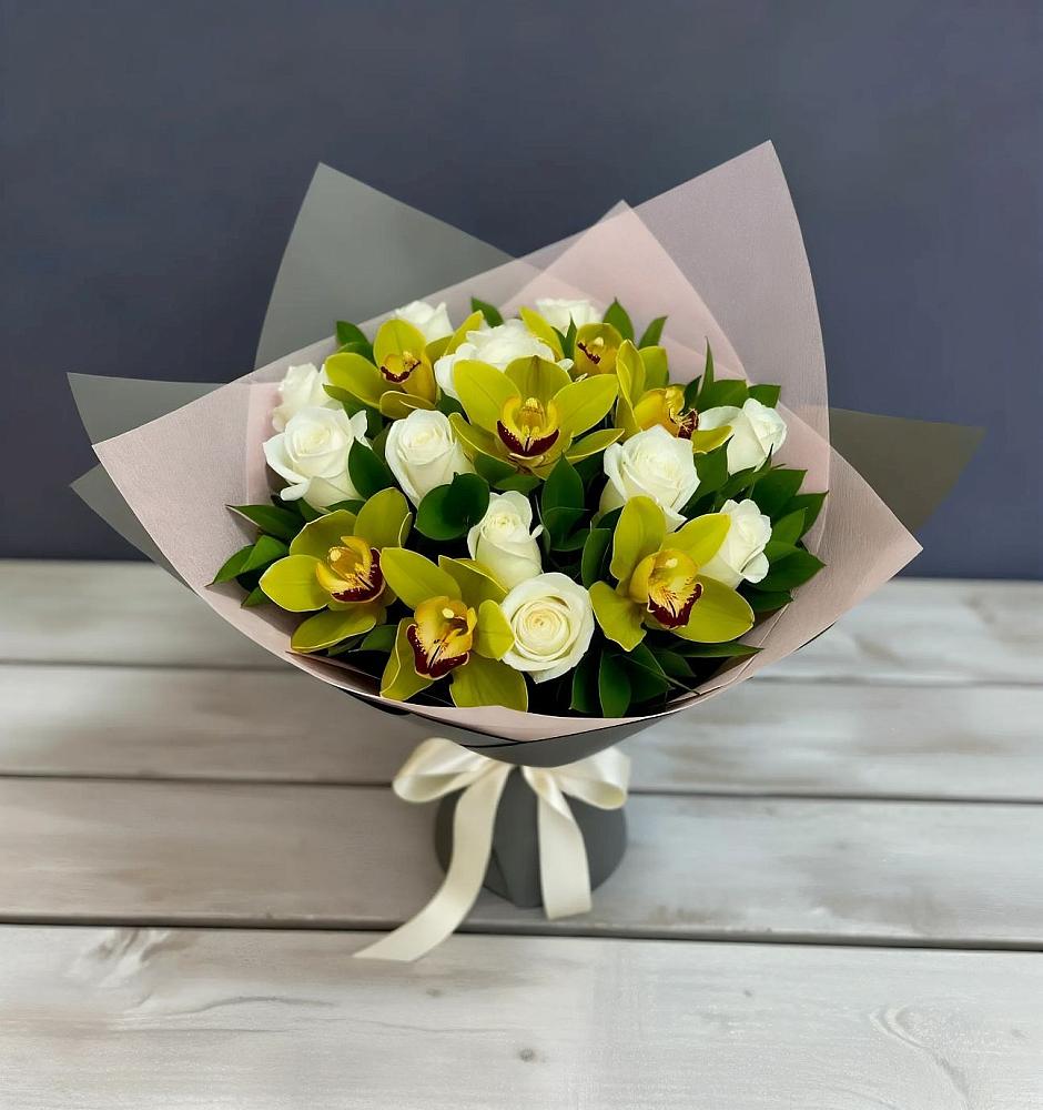 Букет цветов из: Орхидеи и Розы в городе Учалы