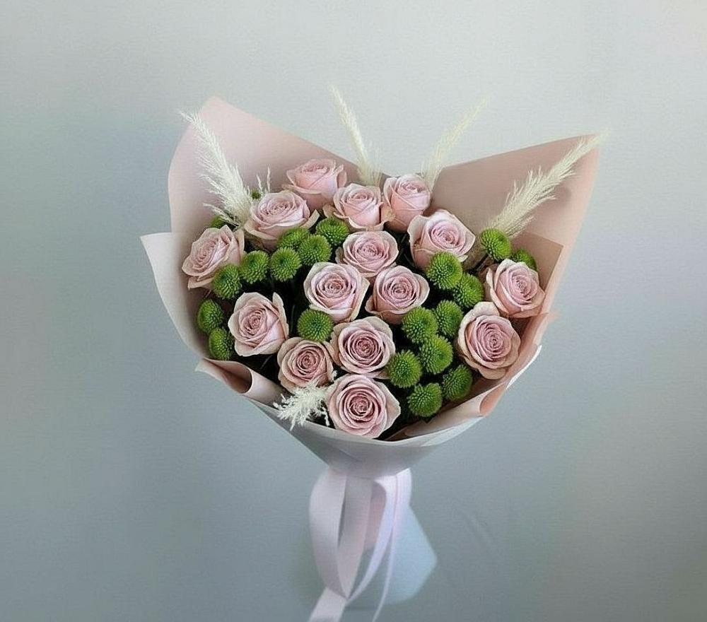 Букет цветов из: Розы и Хризантемы в городе Учалы