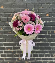 Букет цветов из:  Герберы и Хризантемы в городе Учалы