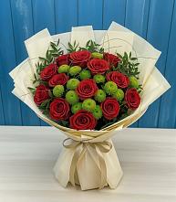 Букет цветов из:  Розы и Хризантемы в городе Учалы