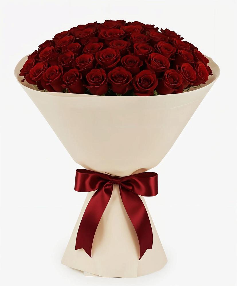 Букет 101 Бордовая роза Блэк Бакарра в городе Учалы